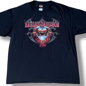 Vintage Harley Davidson Shirt Adult Extra Large Black 2006 Y2K Men XL Greenville